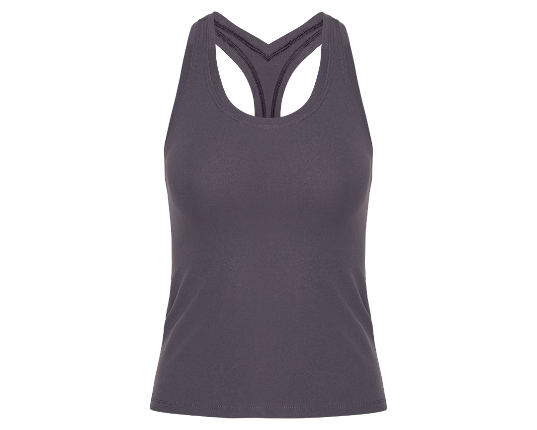 Exercere Tops Neaty Racer Back Top - Space Grey