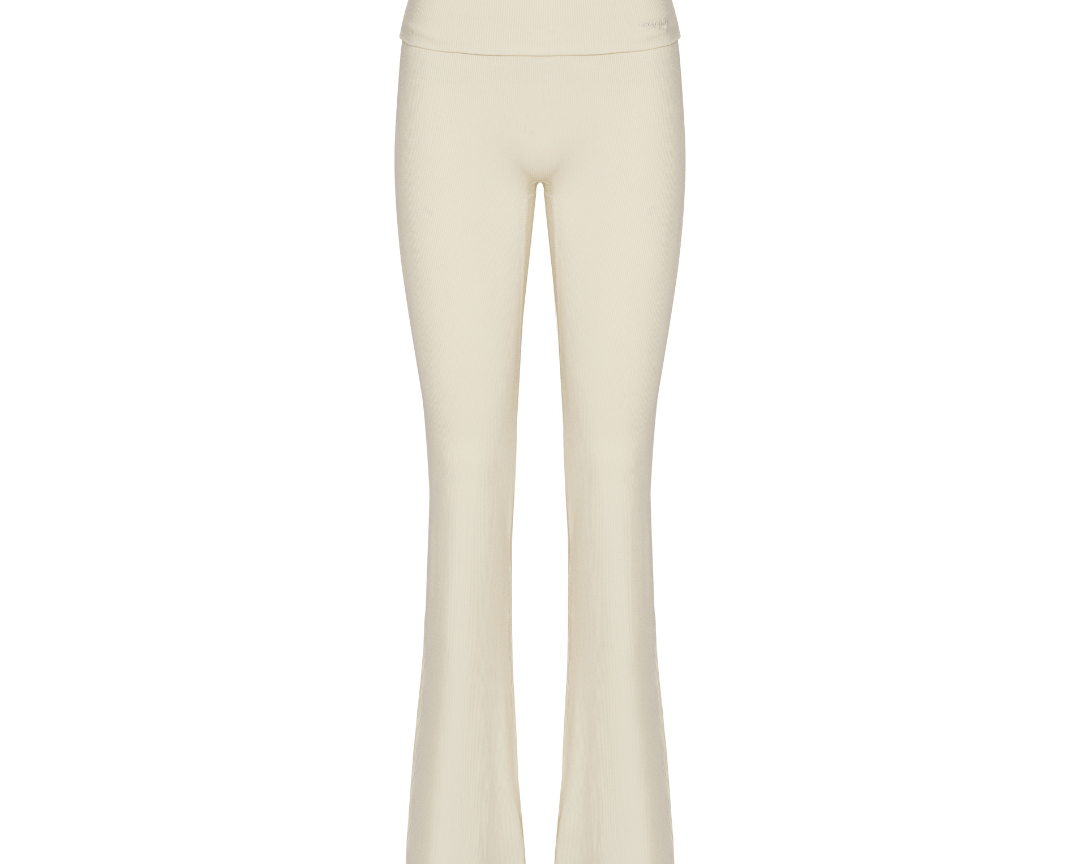 Exercere Tights Rib Fold Over Pants - Honey